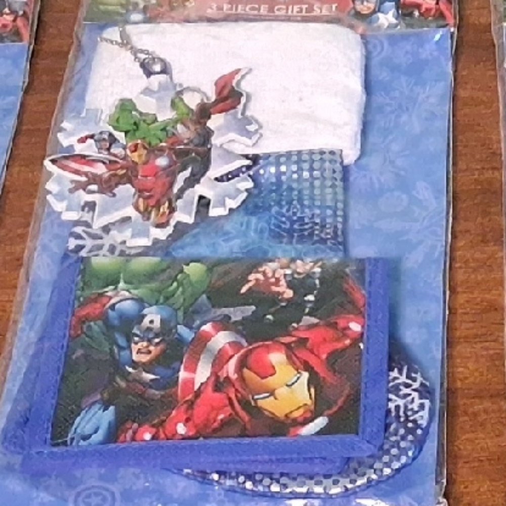 Marvel Superhero Christmas Stocking Set- Blue and White